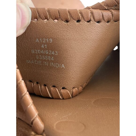 Boden Suede Platform Flatform Sandals Criss Cross Whipstitch Brown EU 41 US 9.5 - Picture 10 of 11